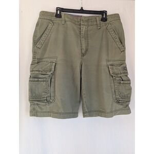 UnionBay Cargo Shorts Mens 36 Inseam 9" Utility Pockets Khaki Outdoors Cotton